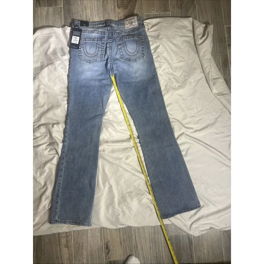NWT TRUE RELIGION Denim Jeans BECCA Mr. Big T Mid Rise Bootcut 30 MSRP$199 - Picture 3 of 12